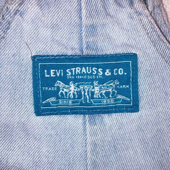 Vintage Levi’s white tab removable strap overalls made in USA 24 months unisex - Picture 11 of 15